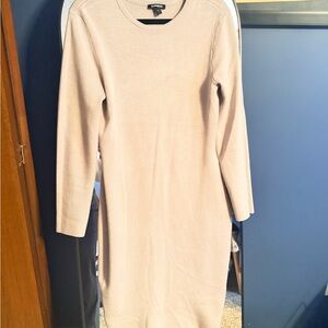 Express Cream Long Sleeve Dress
